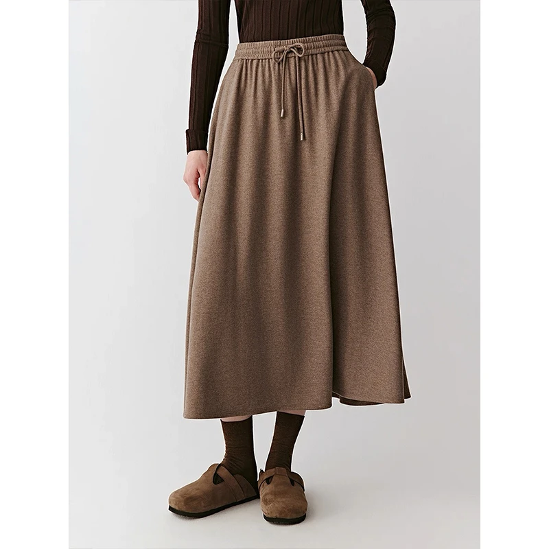 原单非市面货！“小禾不染色系列”羊毛牦牛混纺半身裙 T836