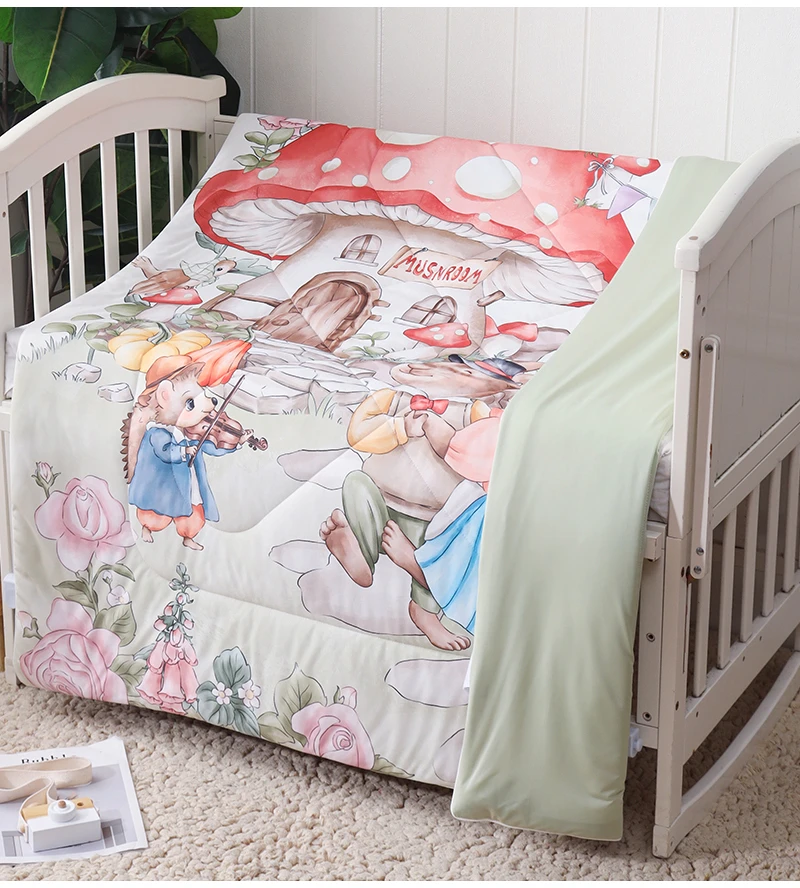 新生儿儿童 冰凉因子夏凉被双温被幼儿薄款加厚小宝宝夹棉空调被