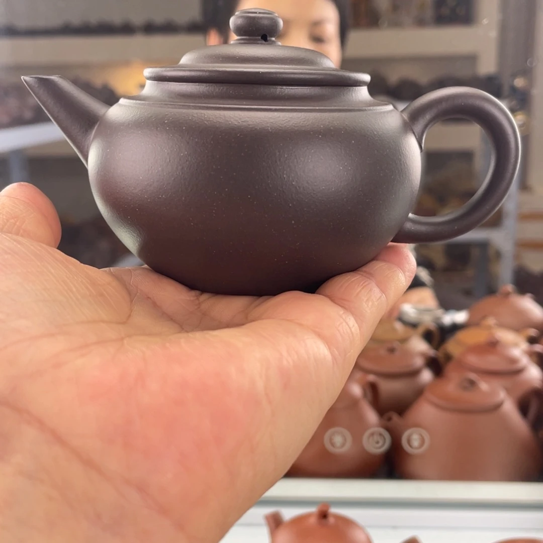 茶壶紫砂大水潭天青手磨料大亨上腰线圆200cc