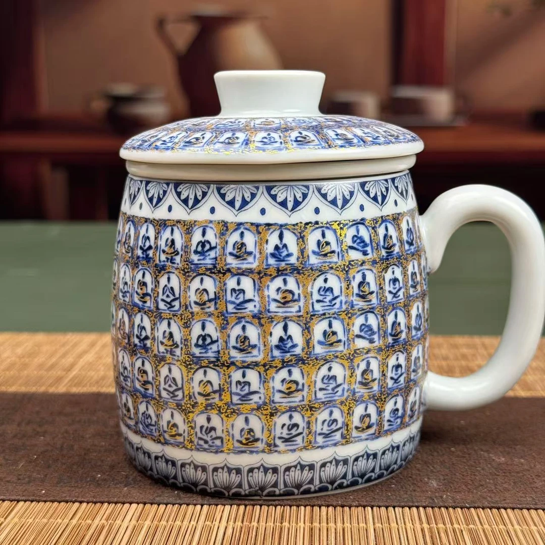 德化中式高档千佛办公杯 E66