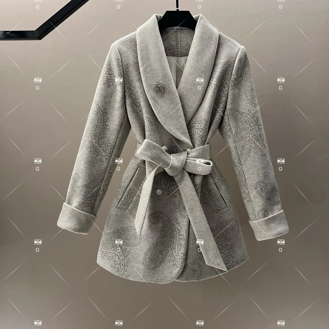 【娜娜】秋冬气质小香风设计师中长款羽绒服轻奢女 GS-57732