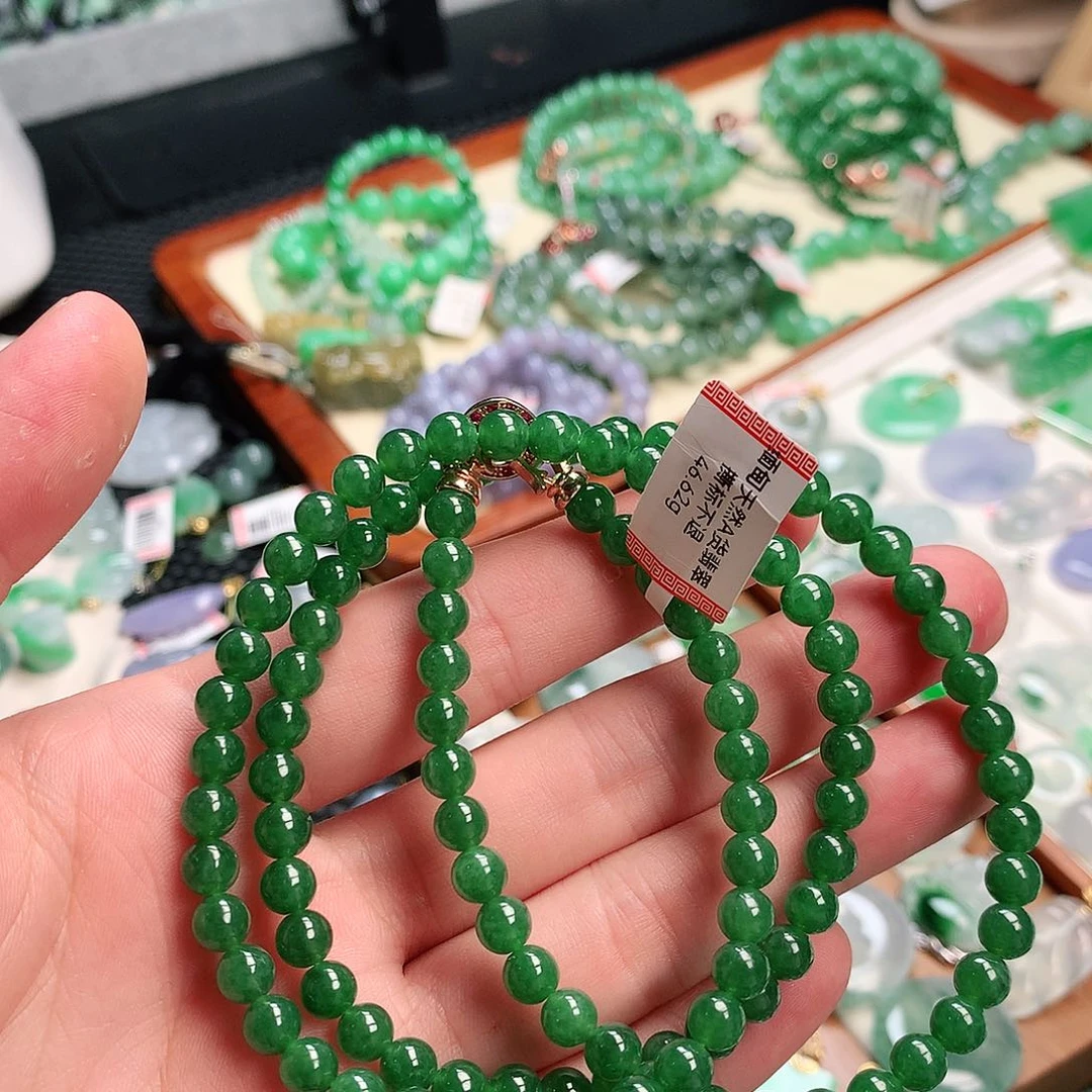 套链未镶嵌翡翠项链