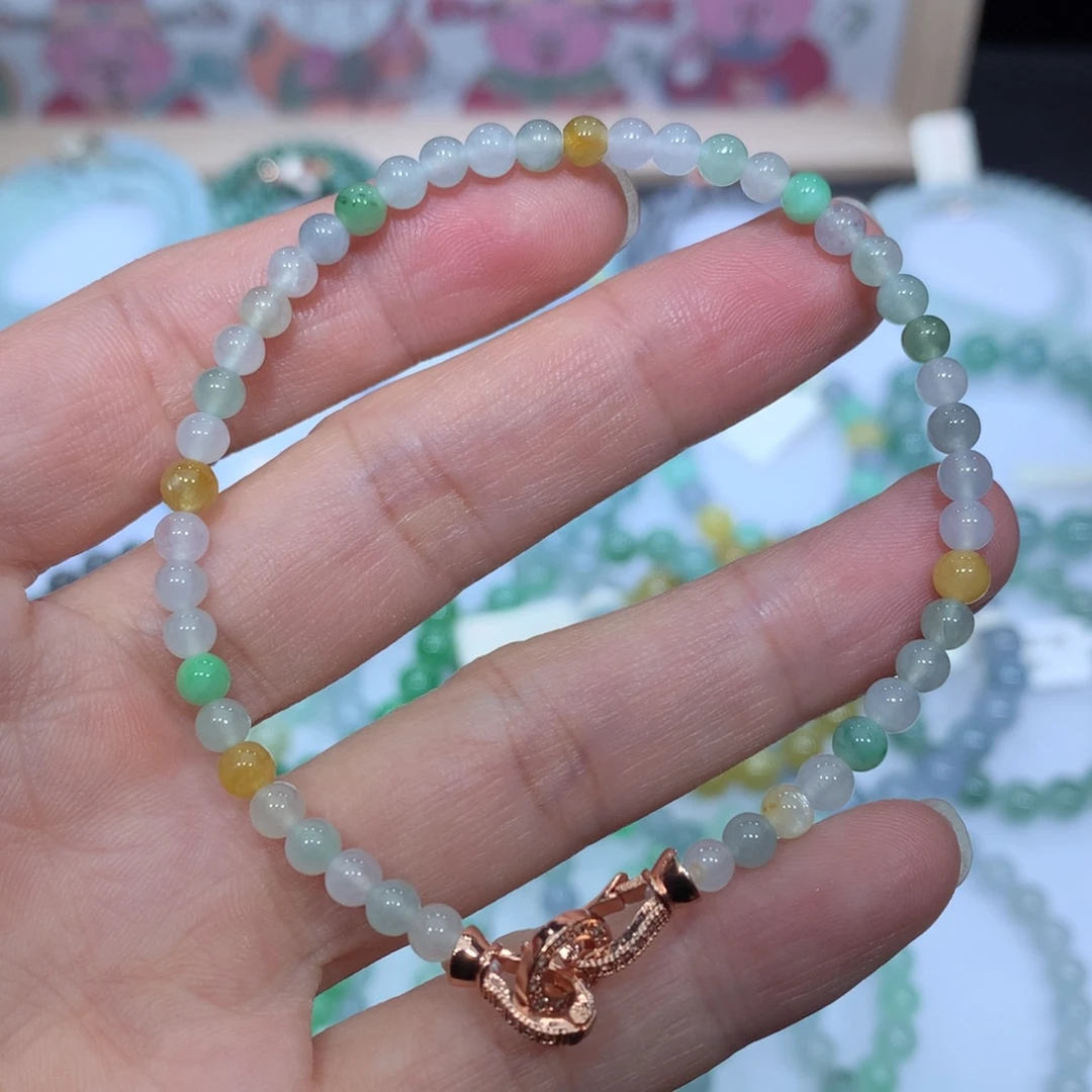 翡翠未镶嵌手链天然