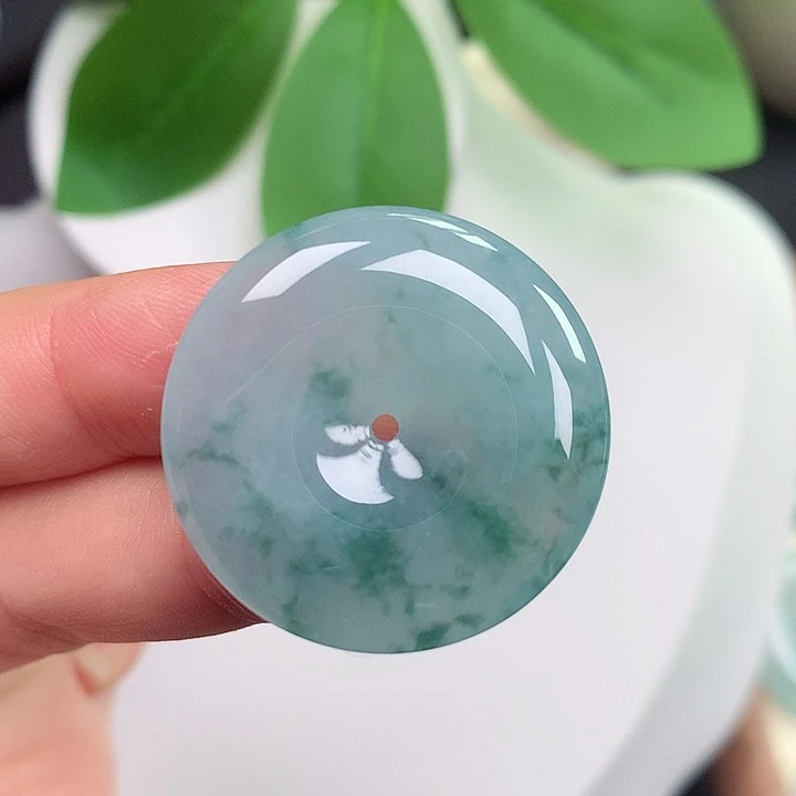 颈饰未镶嵌翡翠平安扣 28.5x5.5mm