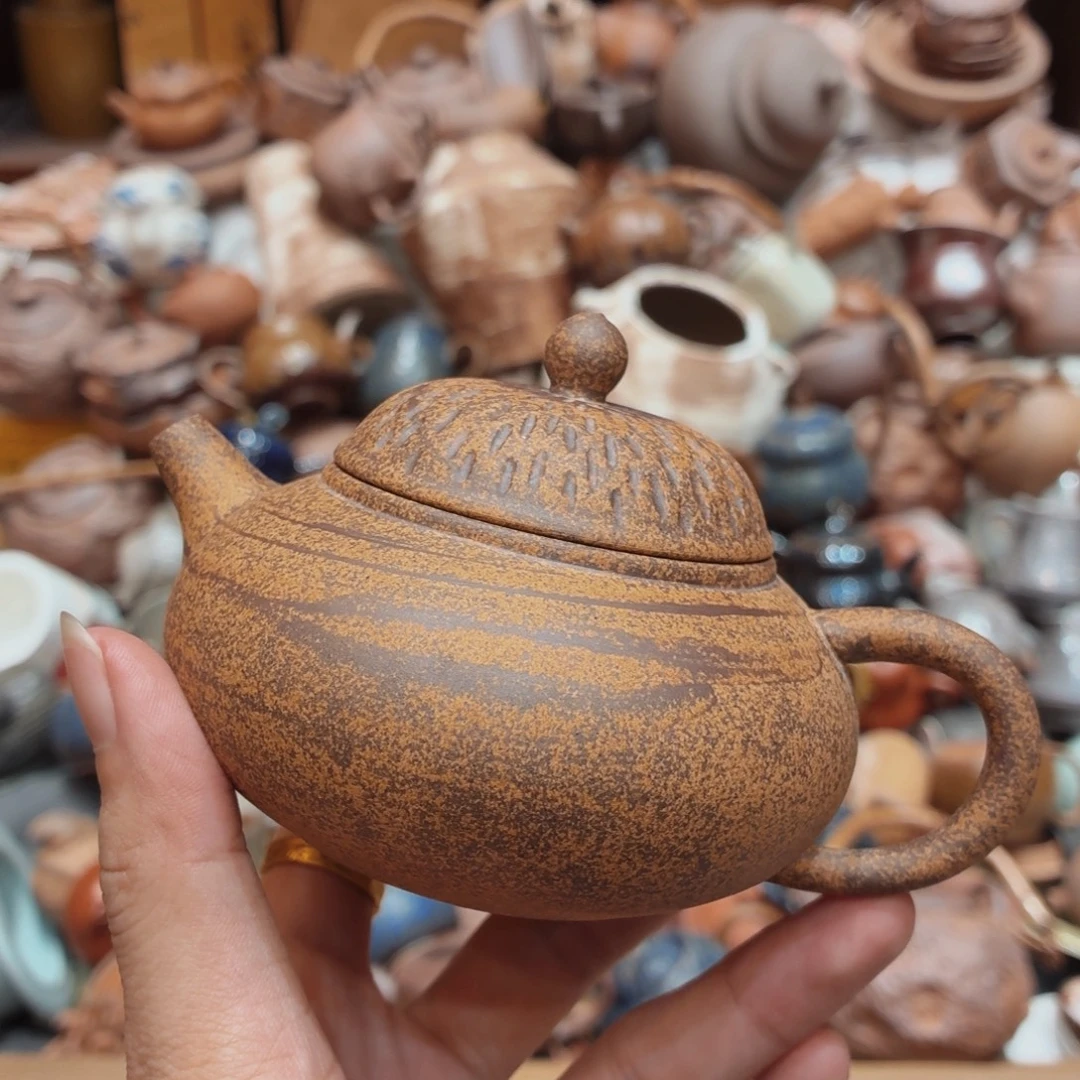 柴烧老岩泥高温茶器皿