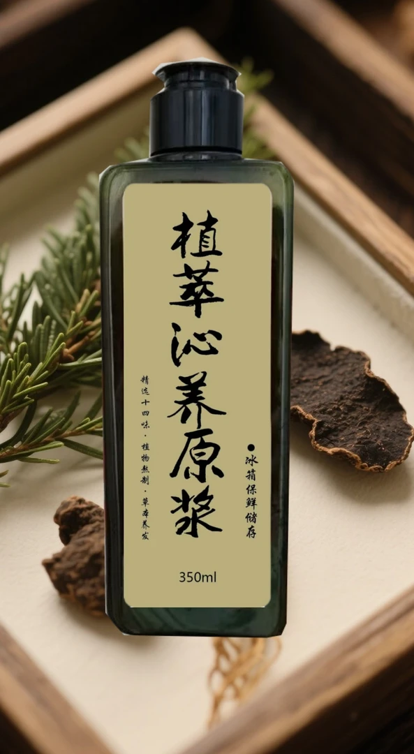 14味草本植物传统洗发水养护头发侧柏叶温和古法洗头原浆