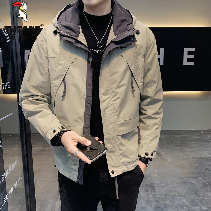 TUCANO/啄木鳥冬季新款二棉加棉夹克男士新款加厚保暖连帽外套