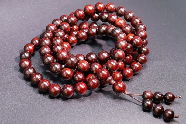 1.0*108颗多金星 正宗印度小叶紫檀手串