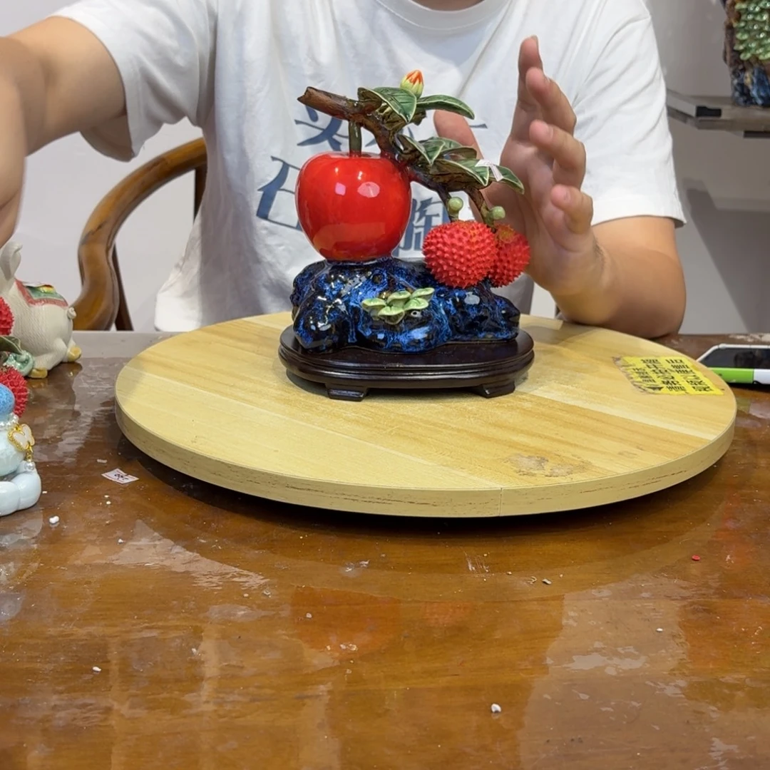 陶瓷苹果荔枝摆件