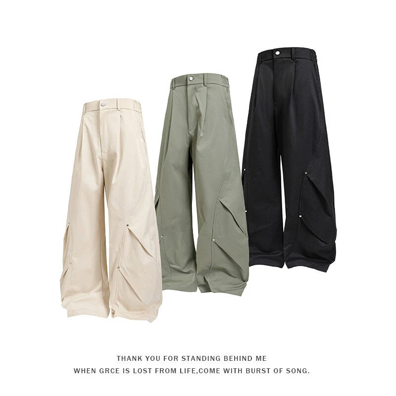 大码冰丝工装直筒裤男夏季薄款凉感速干休闲工装运动裤加大加肥