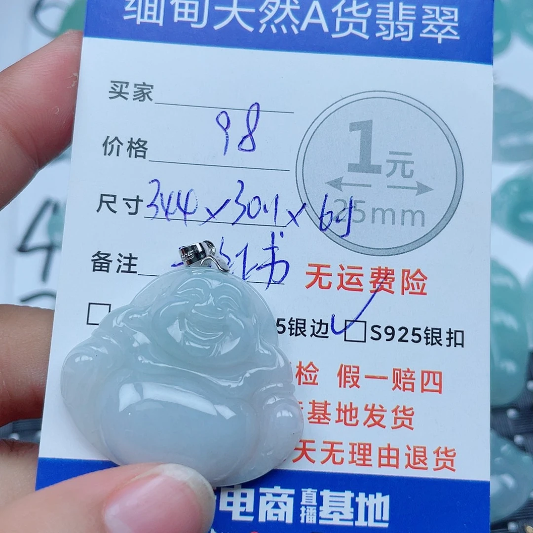 翡翠银S925镶嵌颈饰翡翠