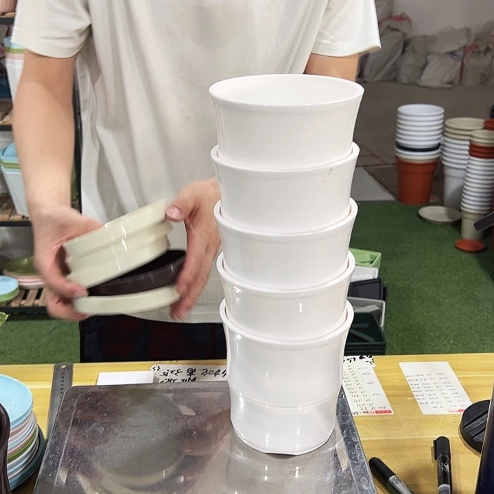 竹节口13.6高14白色带托5只