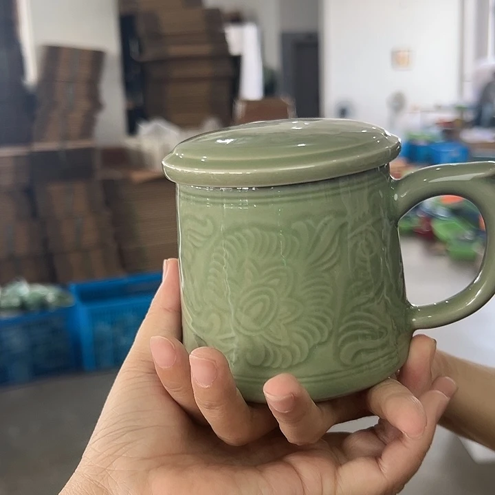龙泉云间青瓷小米茶器