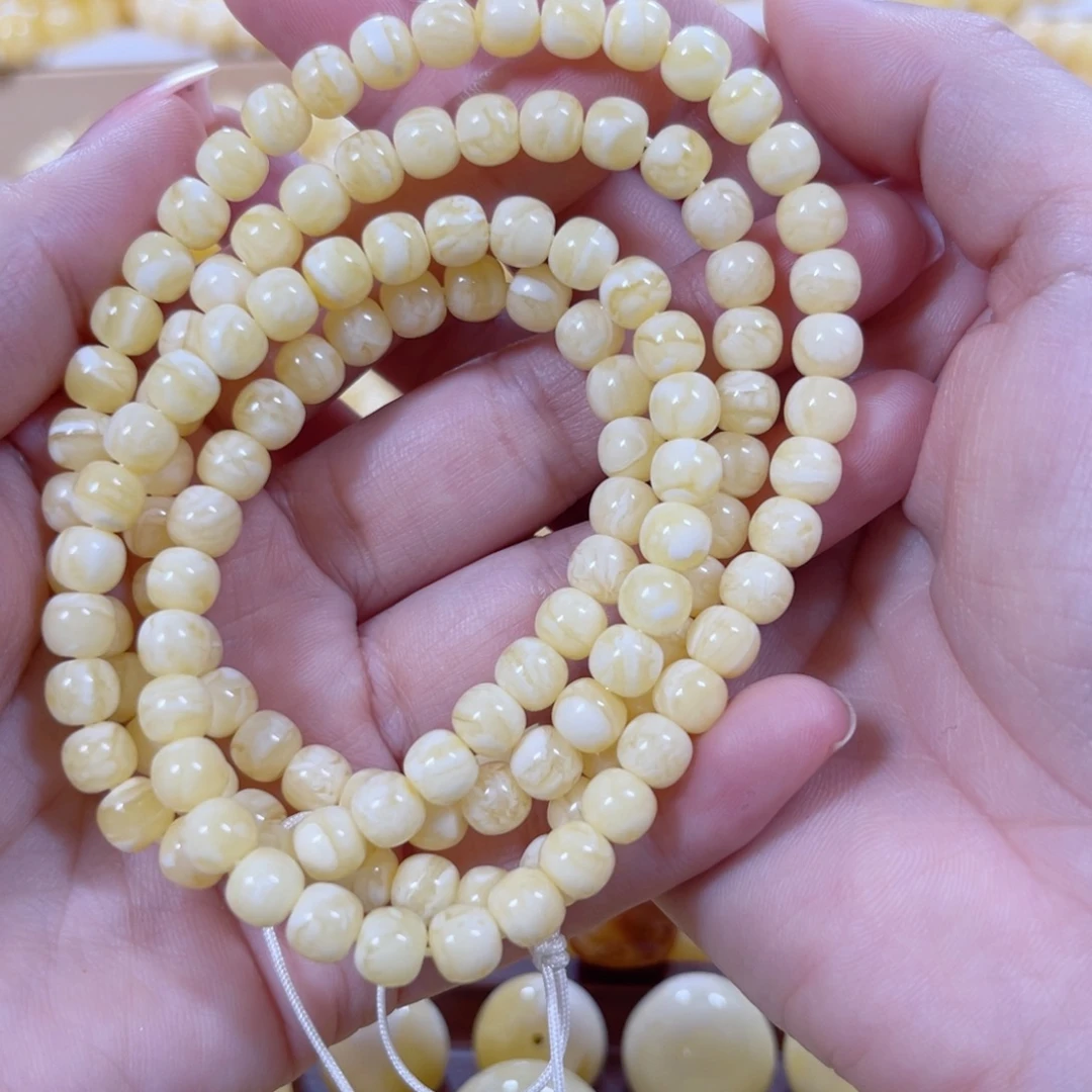 琥珀未镶嵌手链天然蜜蜡