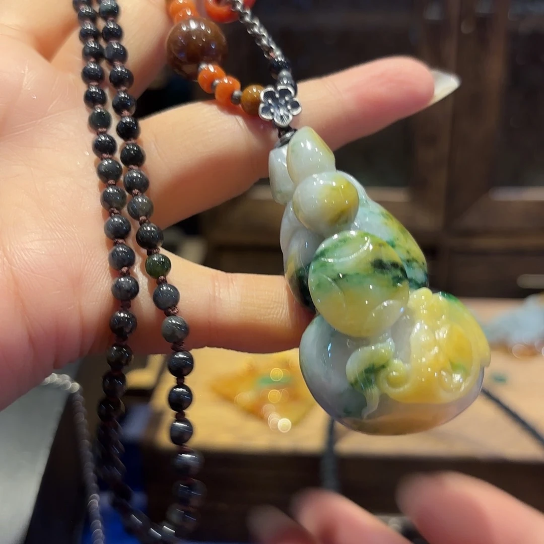 翡翠未镶嵌颈饰原创