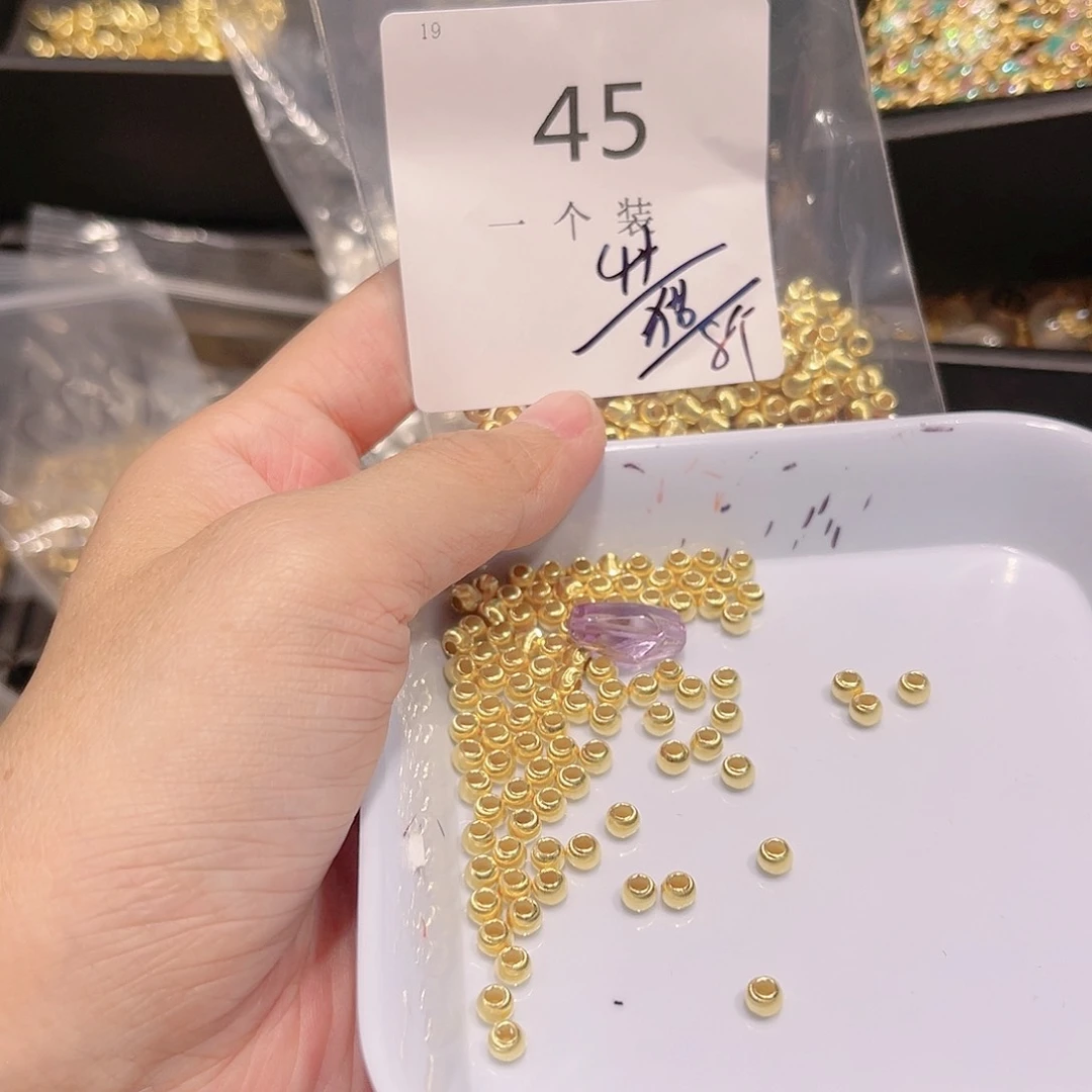 紫晶珠宝半成品银S925镀金镶嵌45