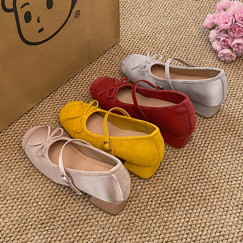 晚晚·内增高7cm百搭浅口温柔单鞋2025新款气质蝴蝶结玛丽珍