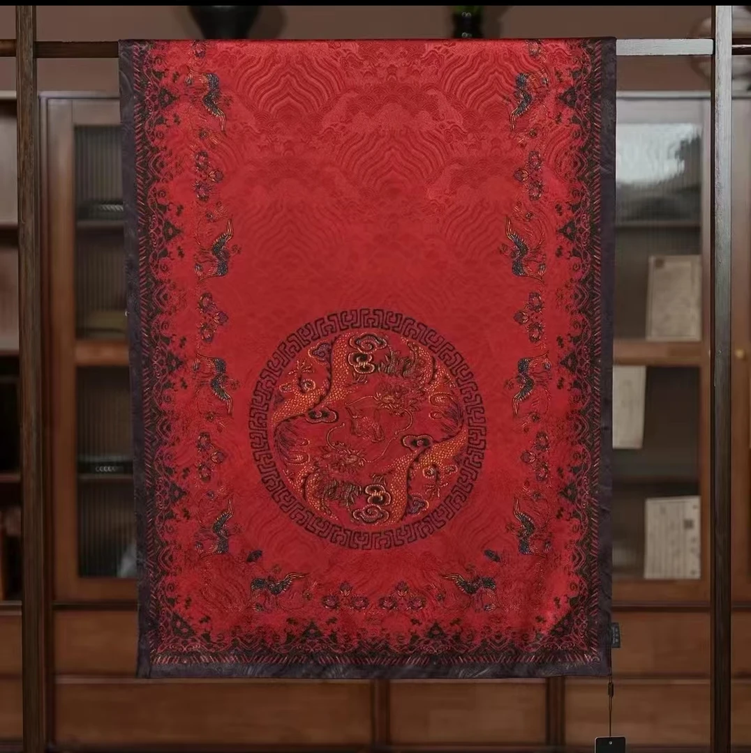 【A74-129龙凤】180*70丝巾围巾青蚕丝桑蚕丝百搭真丝