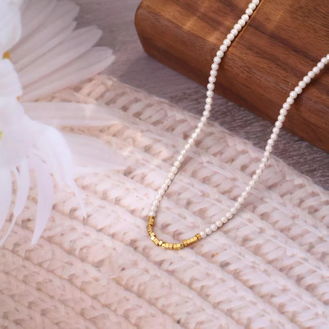 铜合金项链 《货号7769》1号小米珠项链（链长38+5）