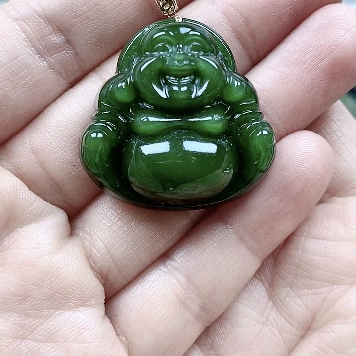 碧玉高色精品35mm佛公