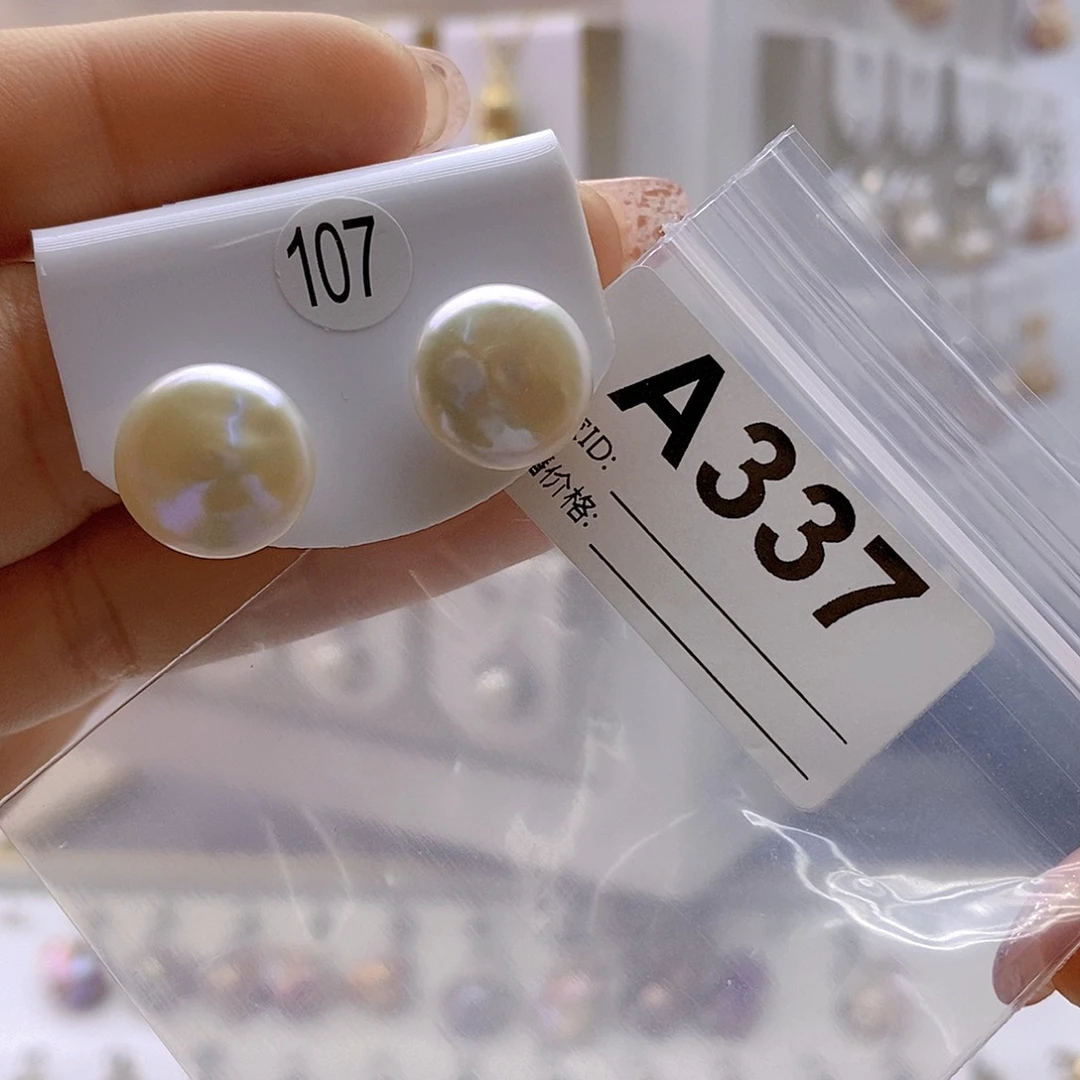 淡水珍珠耳饰银S925镶嵌