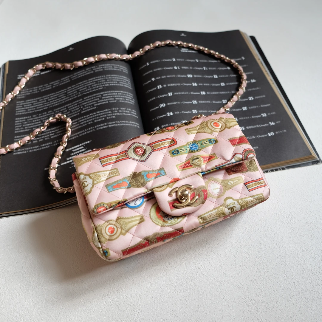 95新 Chanel/香奈儿 辣辣/手工坊系列古巴大mini口盖包