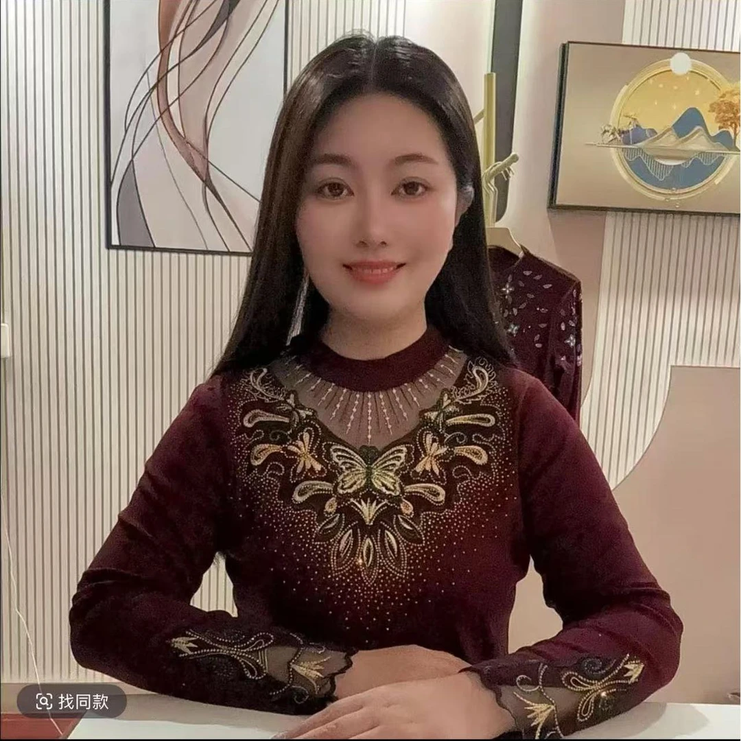 12.22重工烫钻加厚打底衫25463