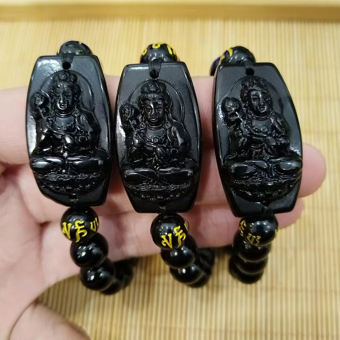 A1111精品男女款经典黑曜石手链