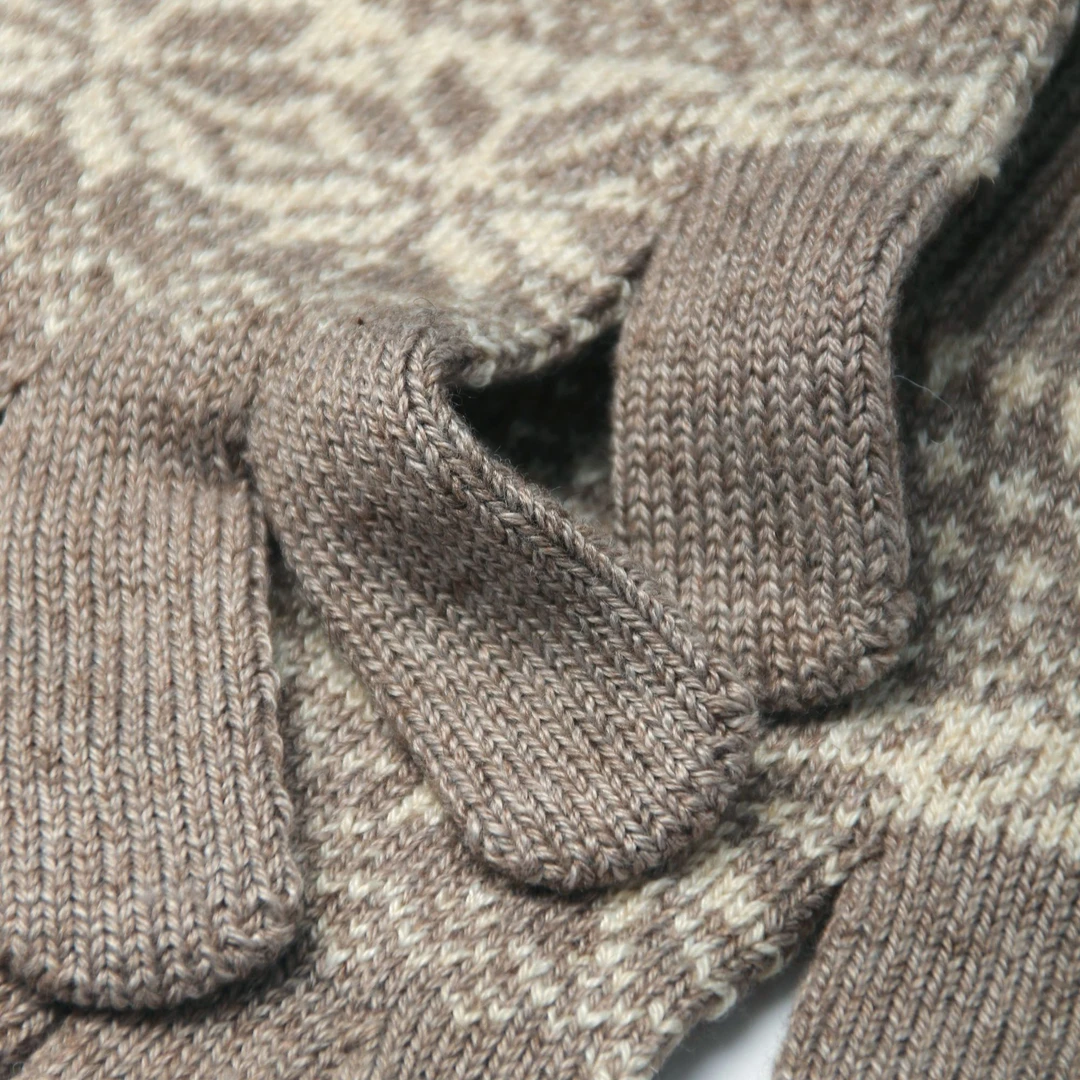 羊毛花型手套百搭时尚加厚