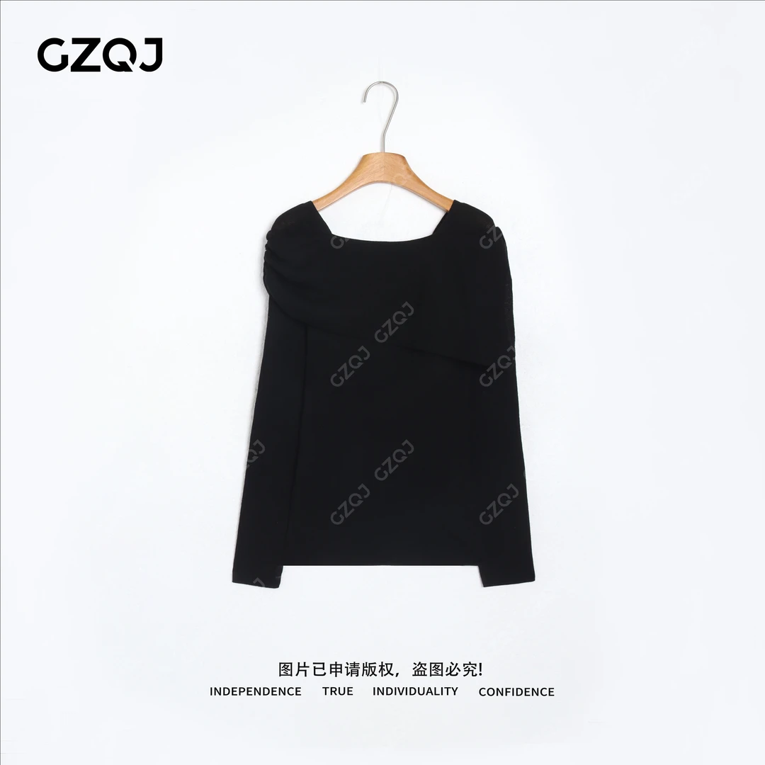 老琴私服 【玛丽之梦】琥珀流光风法式方领显瘦毛针织衫女秋冬9817