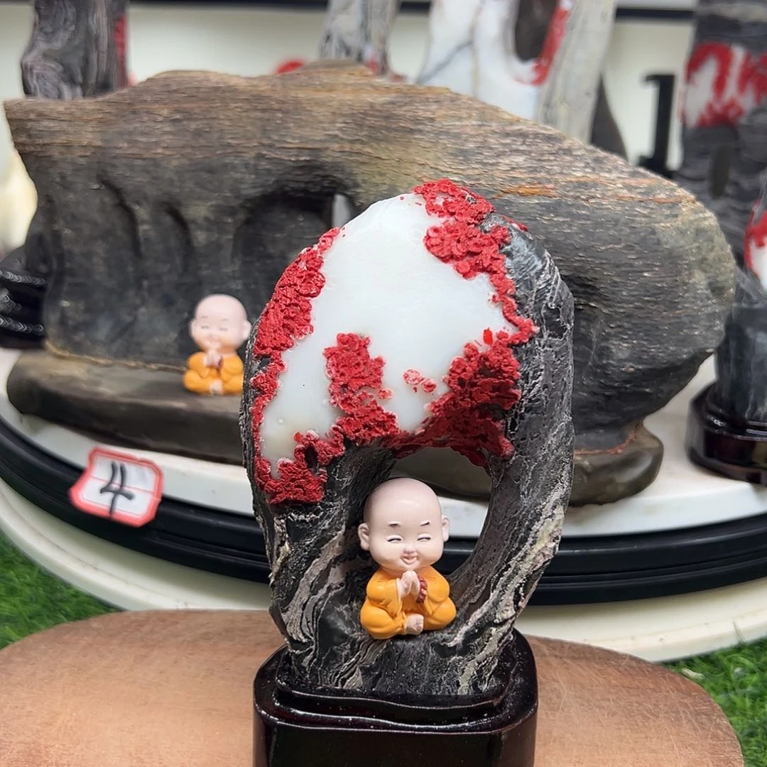 有机玻璃灵璧石白灵璧
