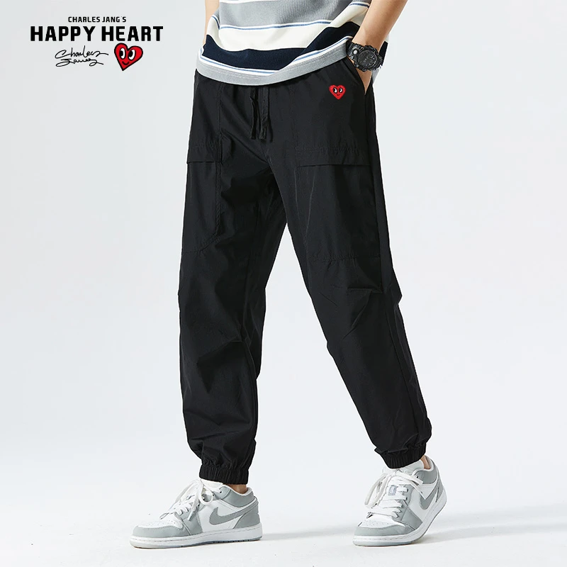 查尔斯桃心 城市户外系列休闲束脚裤宽松百搭男女同款春季新款