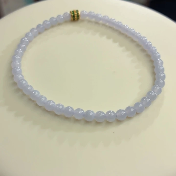 翡翠未镶嵌手链冰胶浅紫卡4
