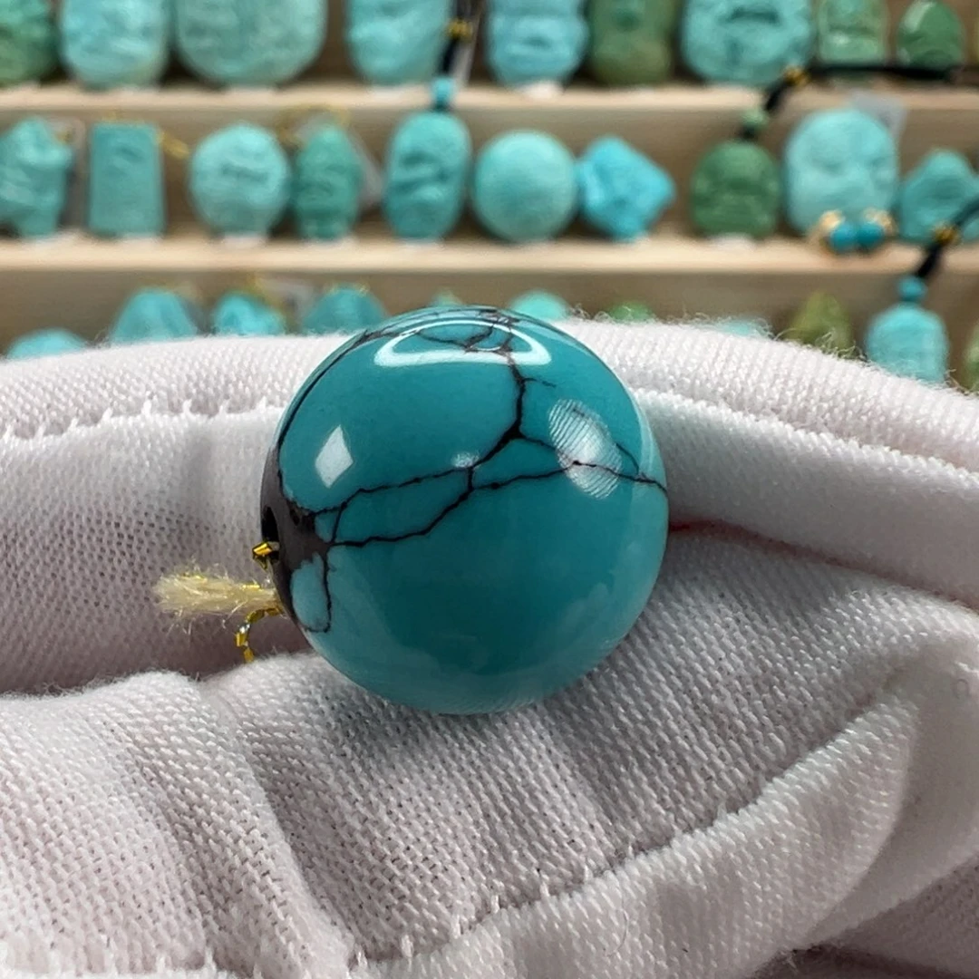 未镶嵌绿松石圆珠15.9mm