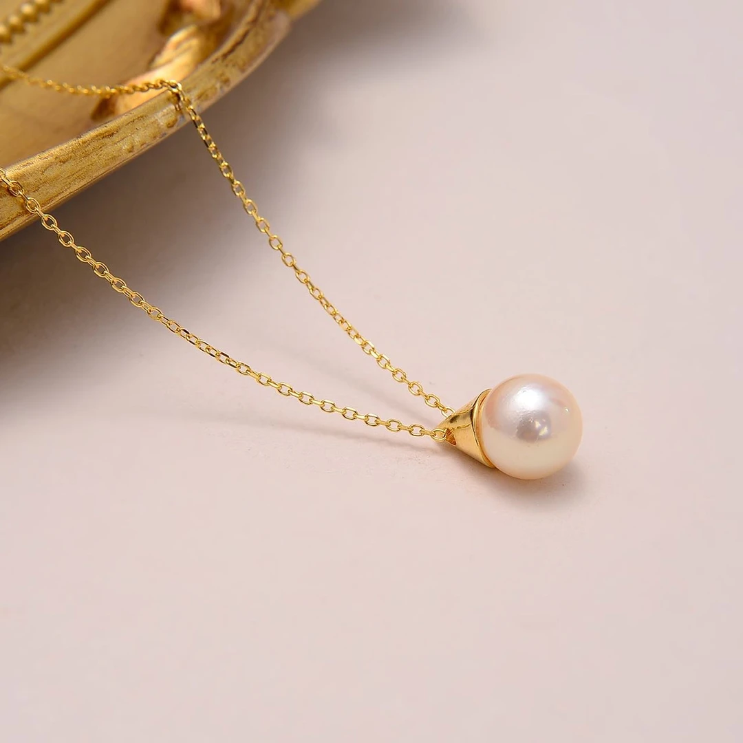 【云上叙】16 V35183-S925镶嵌海水珍珠吊坠--8mm（东哥）