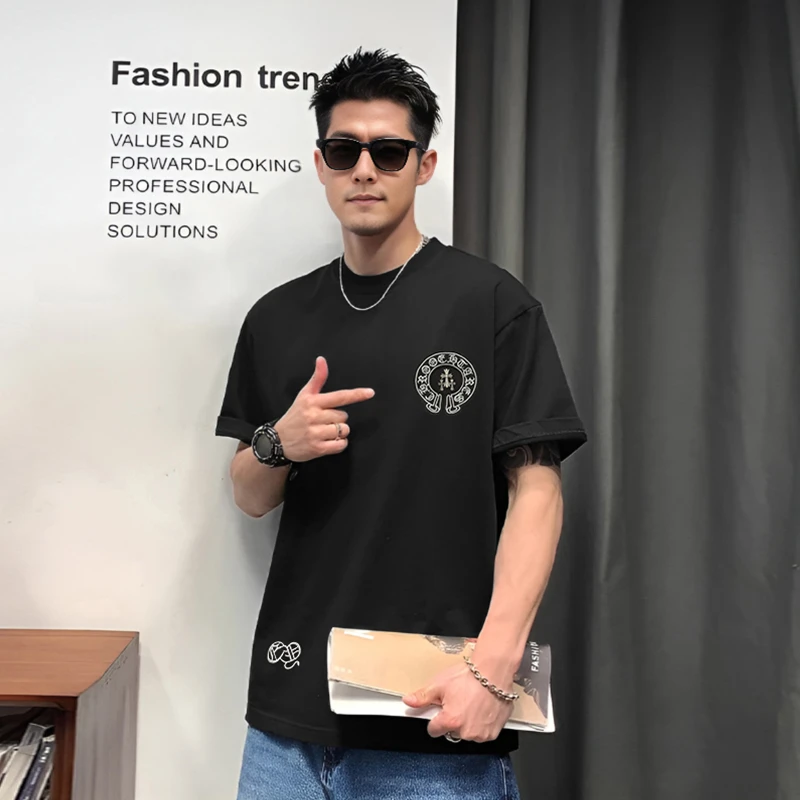 【十字架克罗T恤】夏季新品轻奢时尚短袖男女同款--T2108