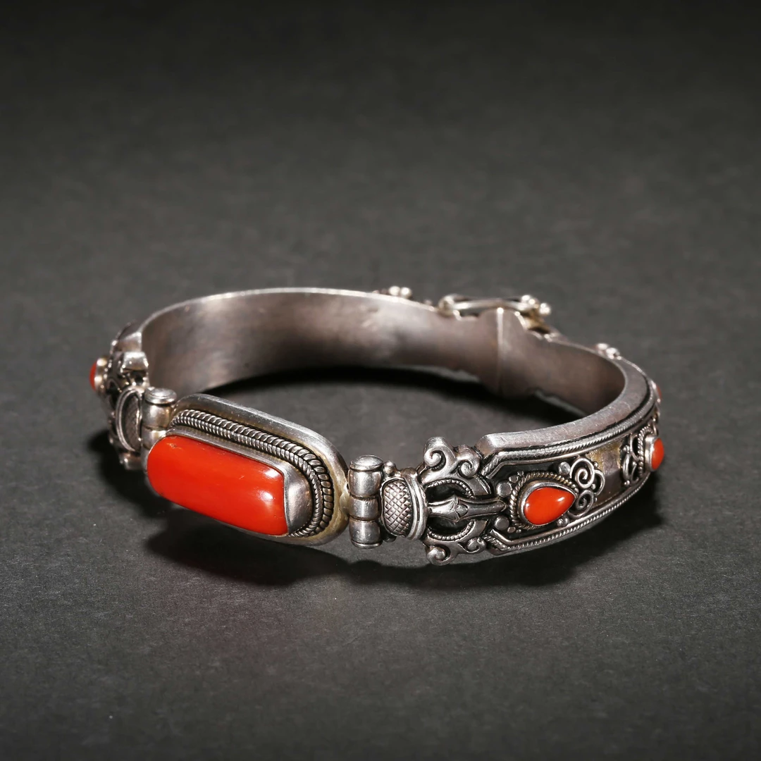 清代*银镶嵌手环/JOY25063029/银【北京文博】