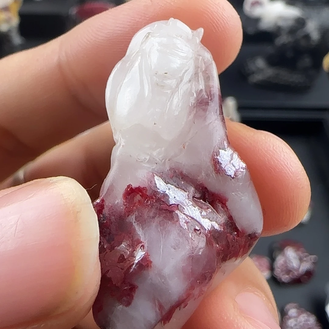 天然辰砂－鸣惊人水晶吊坠