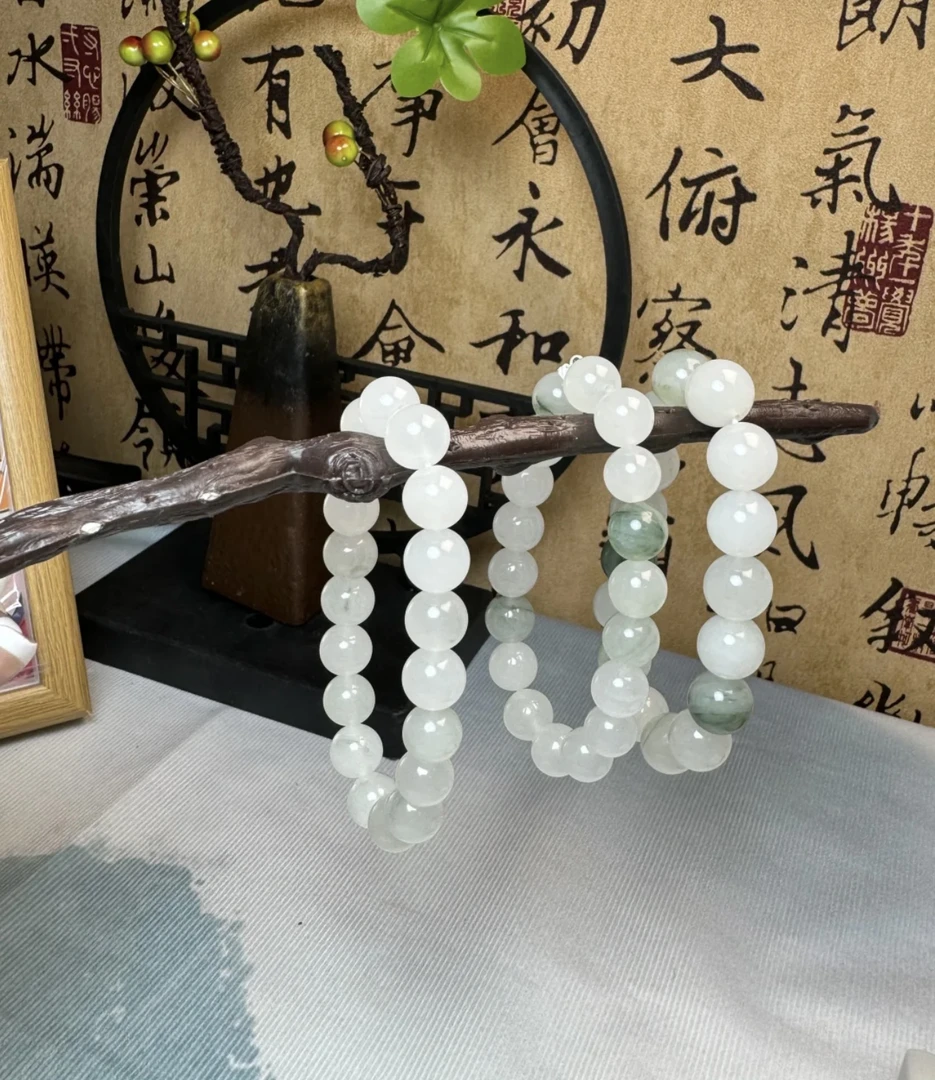 天然新疆天山翠卡10mm左右手串多样性拍一发一