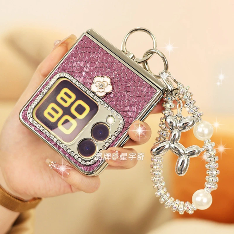 铰链全包适用华为novaflips手机壳紫色novaflip防摔女款手链指环s