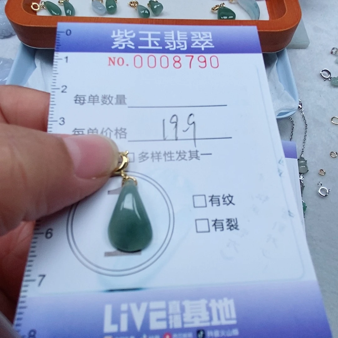 颈饰未镶嵌翡翠冰透随行