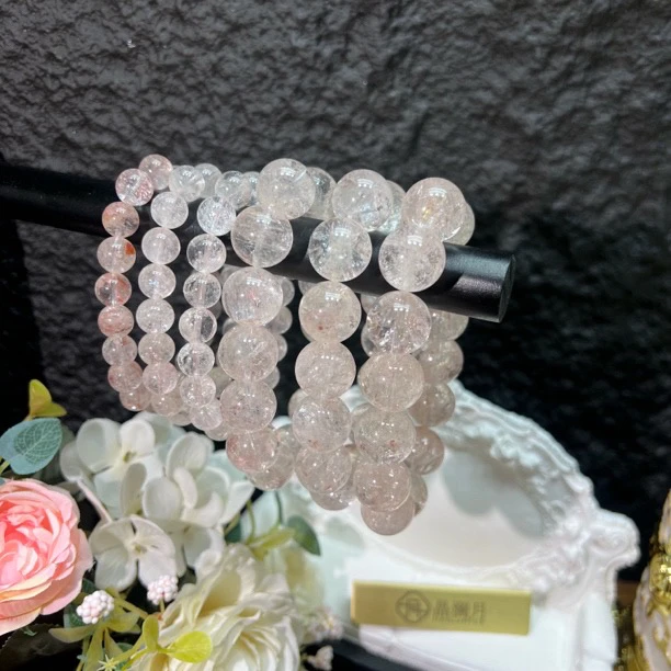 【月月家】W054天然水晶 粉喜马拉雅爆闪水晶多样性发其一