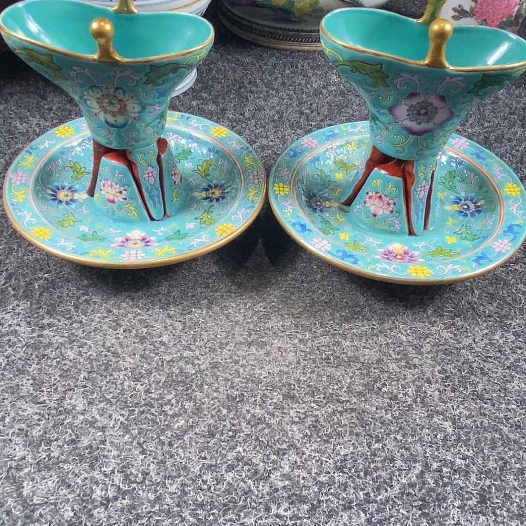 手工手绘陶瓷摆件工艺品~*