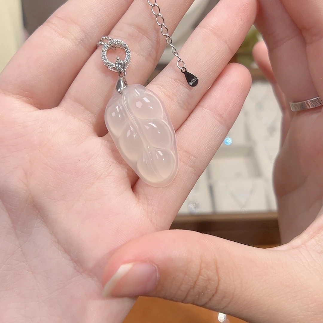 无坠链均925银经典叶子吊坠➕45cm纯银项链 假一罚四