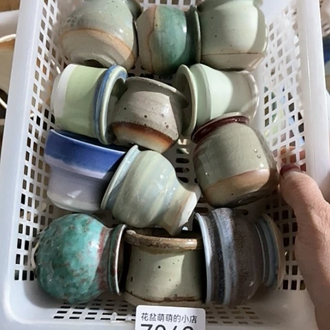 紫砂花盆043瑕疵品口径3到4左右