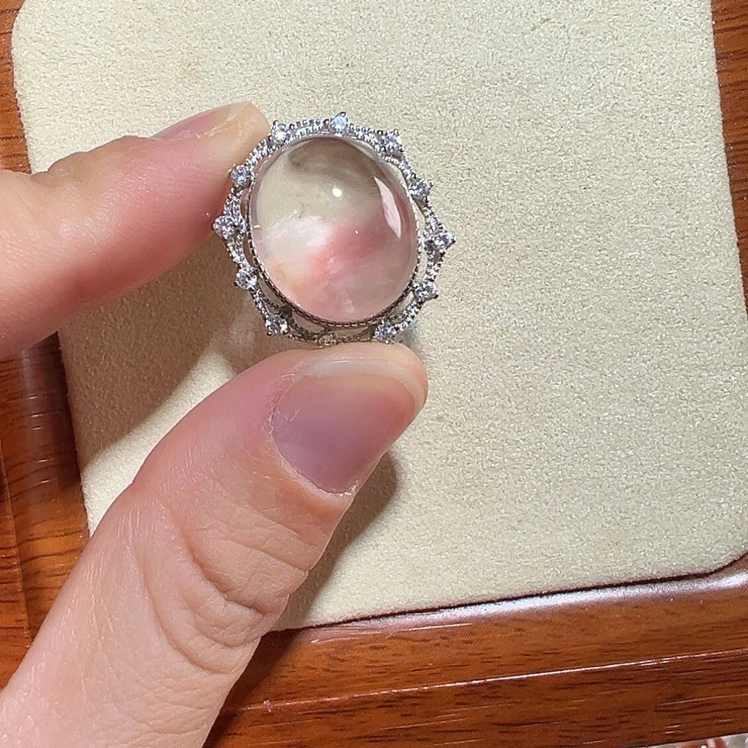 银S925镶嵌水晶吊坠(不含链)