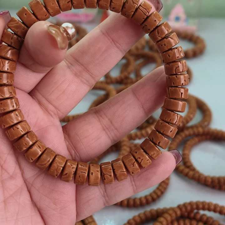 桃核手串精工平安扣