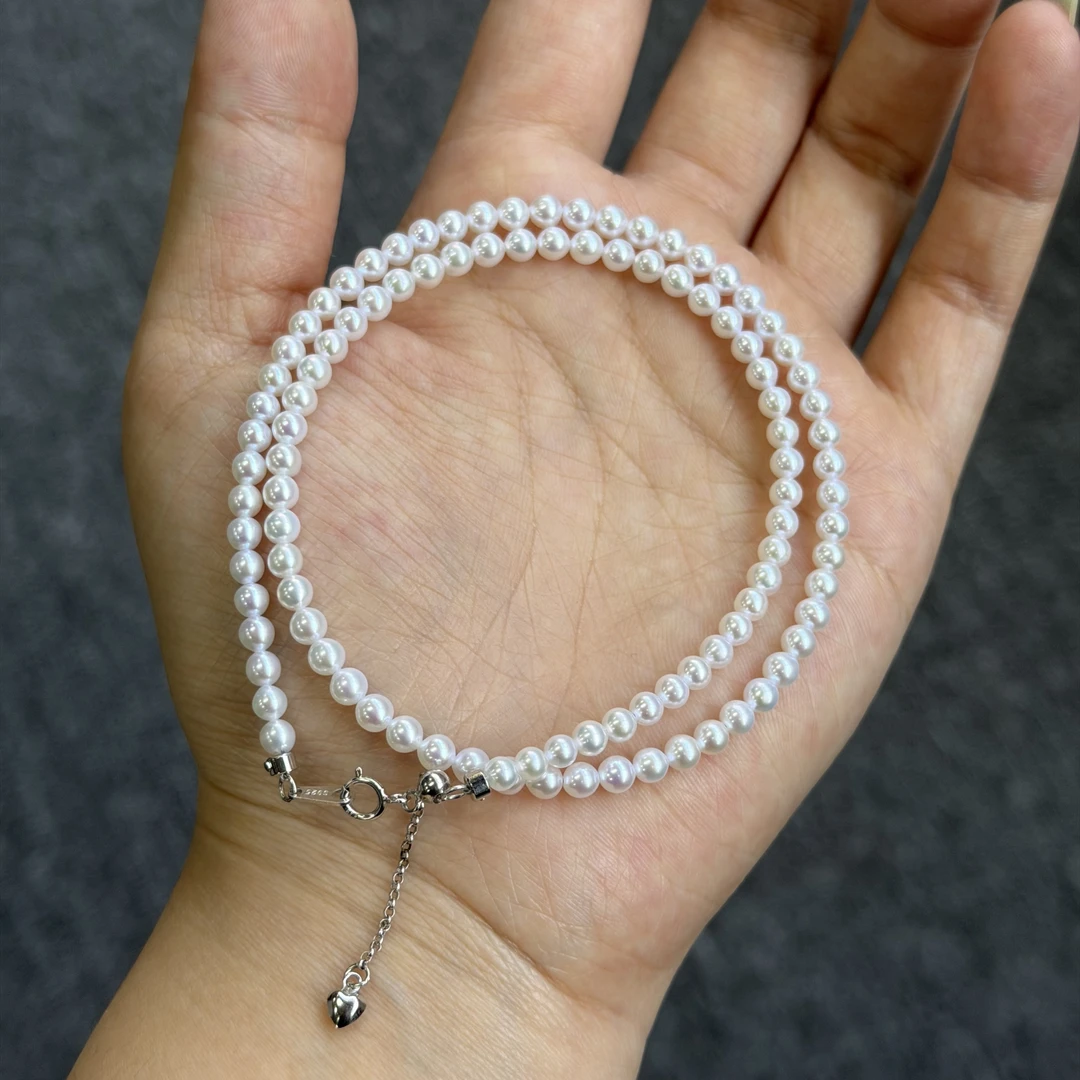 【睿泽赏宝】S925淡水小米珠项链 多样性发一 3mm/38+4cm KL0250066