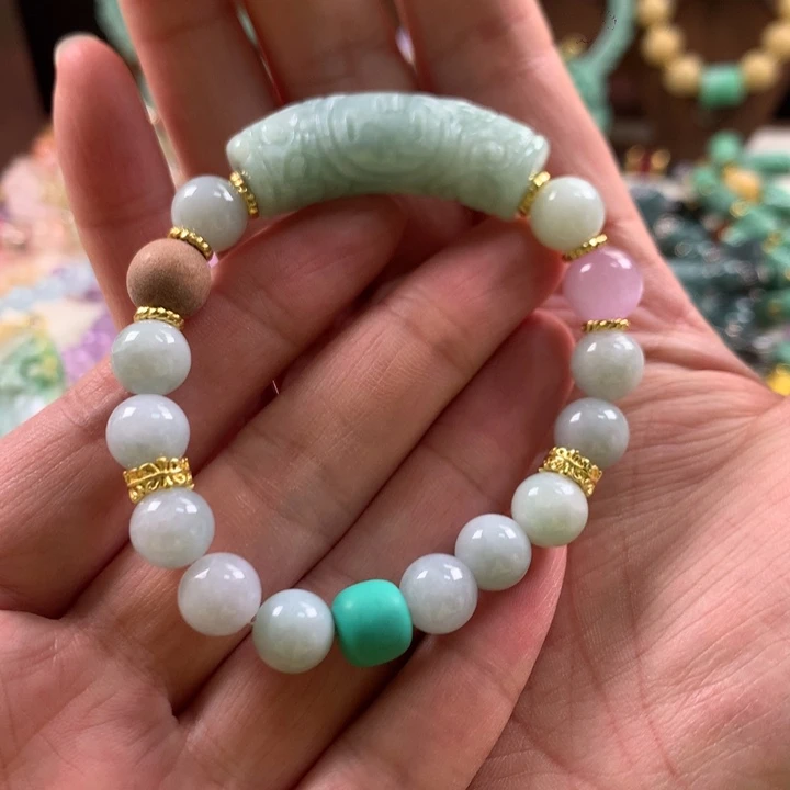 翡翠未镶嵌手链手串
