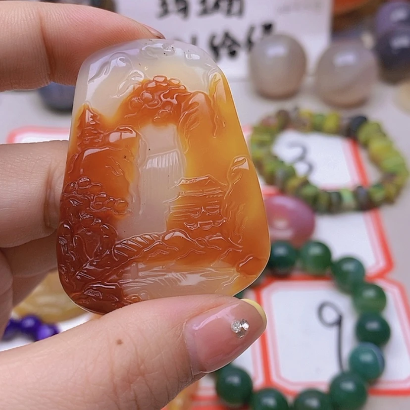 【闪购商品】玛瑙/玉髓未镶嵌珠宝半成品福**临